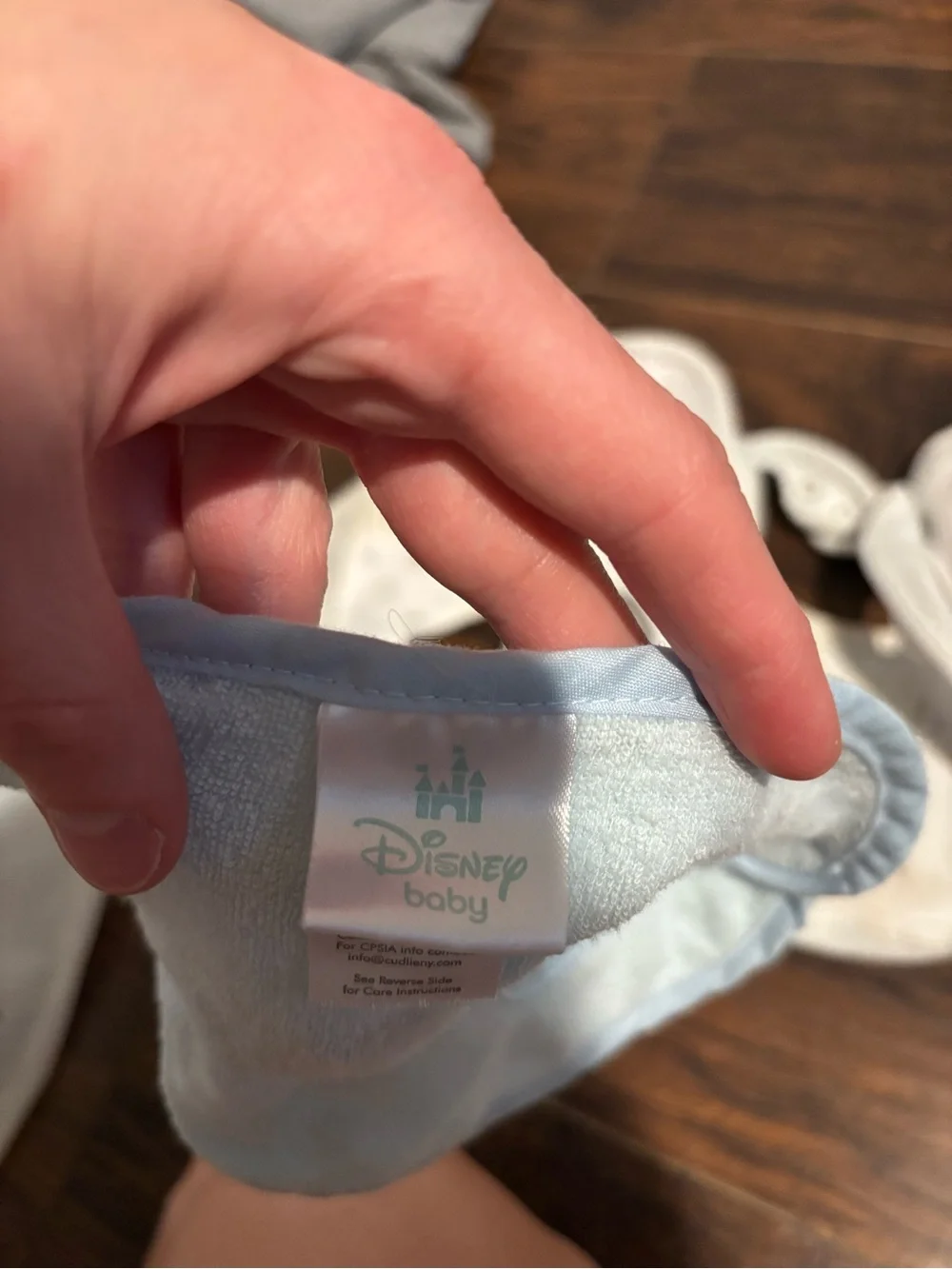 Baby Bib Set in Light Blue and Neutral Tones